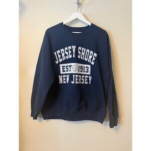 Jersey Shore New Jersey EST 1913 Navy Crewneck Sweatshirt Unisex XL